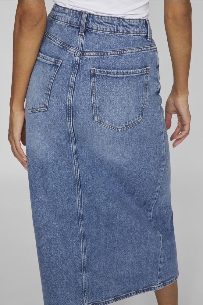 VIJAF HW MIDI DENIM SKIRT-NOOS 14099736 MEDIUM BLUE DENIM